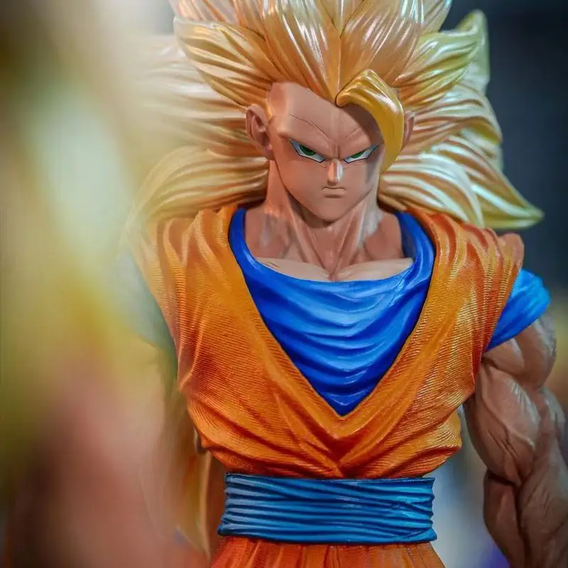 Фото Фигурка Сон Гоку из аниме Dragon Ball, 34 см, JT Toys, фигурка Супер Сайян 3, модель из ПВХ, подарок №3