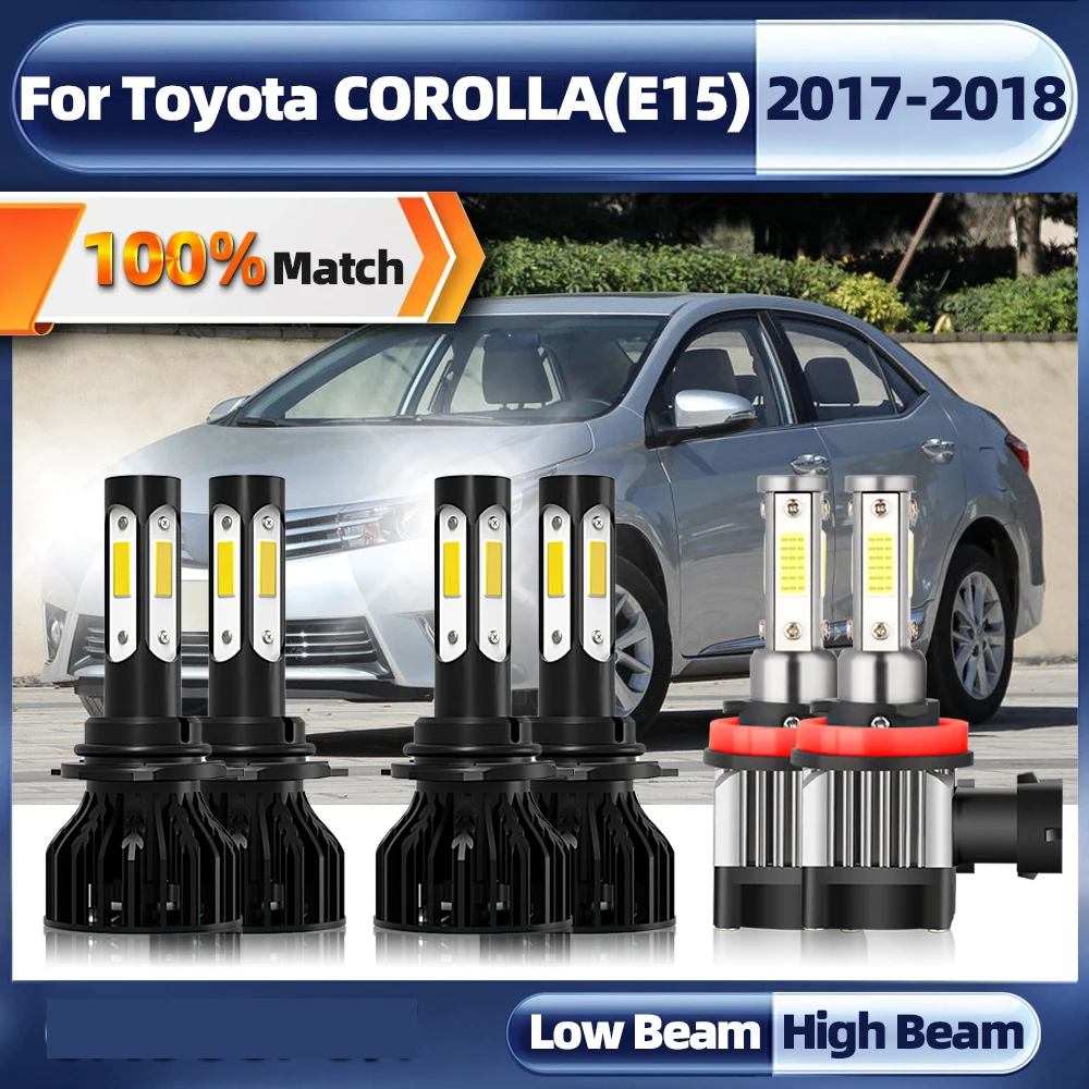 

LED Canbus 6000K Car Headlight Bulb H11 HB3 9005 HB4 9006 Led Auto Lamp 60000LM High Low Beam For Toyota COROLLA(E15) 2017 2018