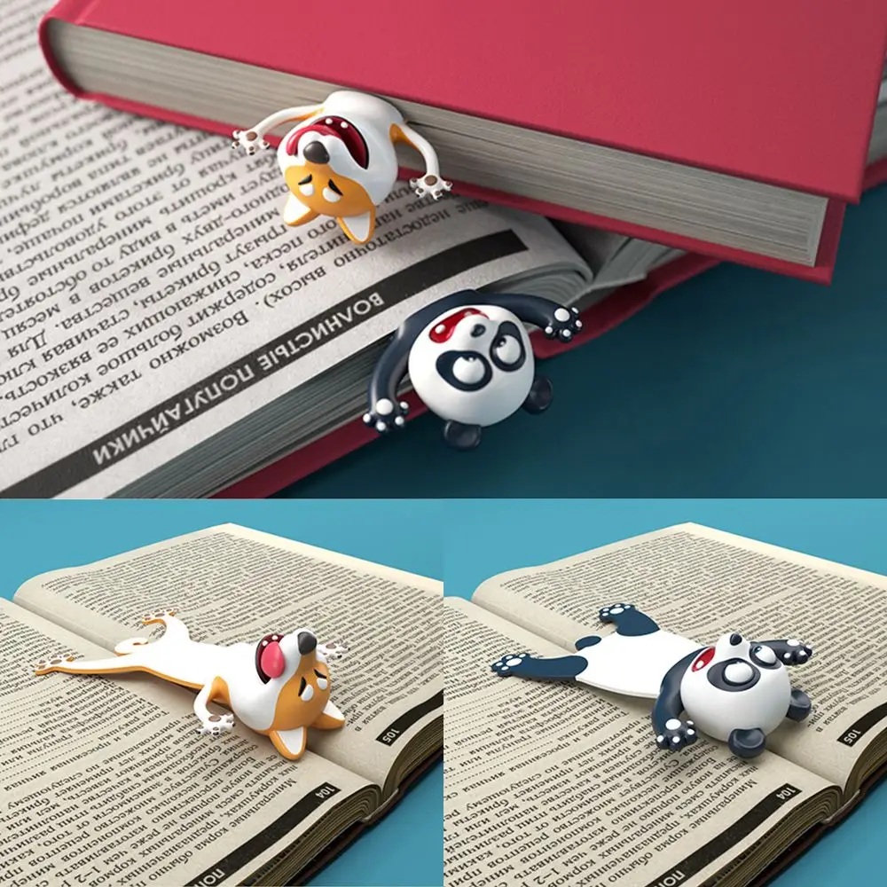 

Gift Funny Creative PVC Stationery School Supplies Bookmarks Cartoon Animal Style Book Markers