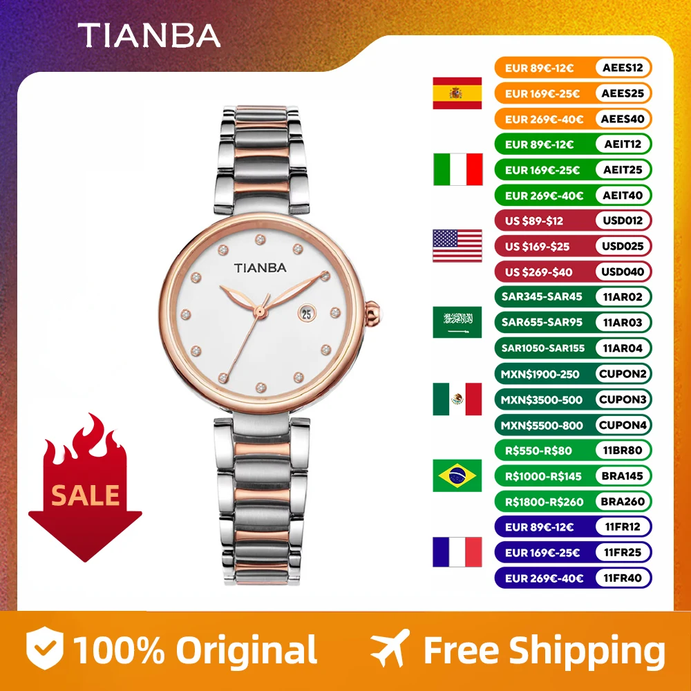 TIANBA оригинальные кварцевые часы Eco-Drive с маленьким циферблатом легкие