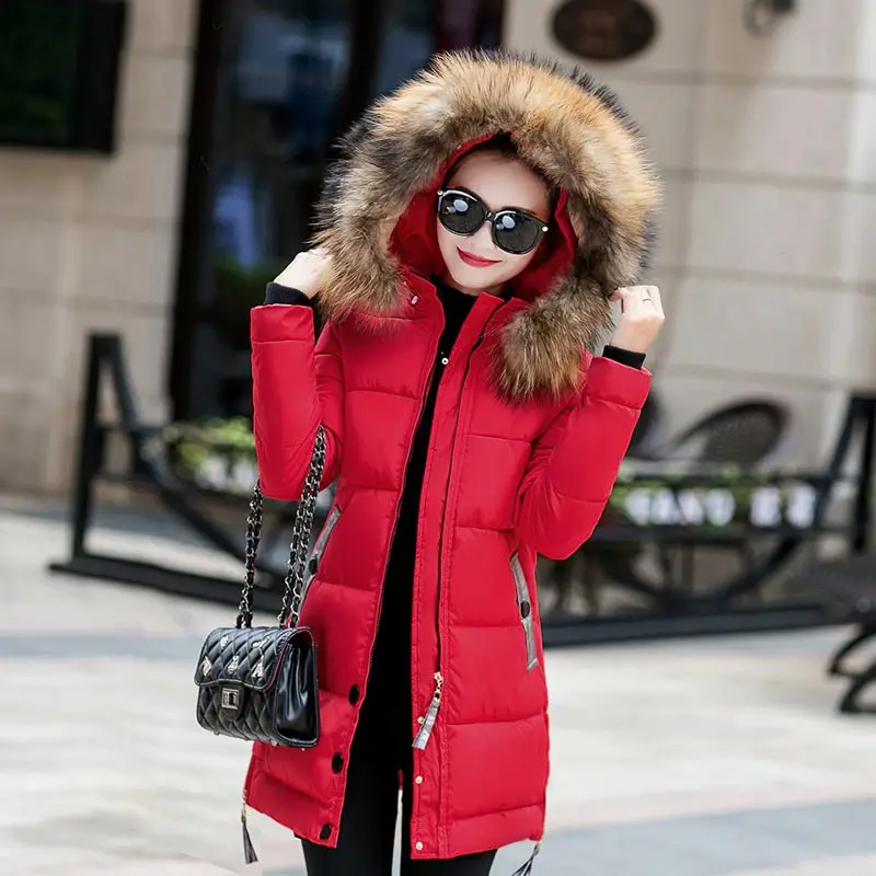 New 2022 women's winter down jacket fashion hooded thick super warm parka coat women jacket long sleeve winter women's clothing