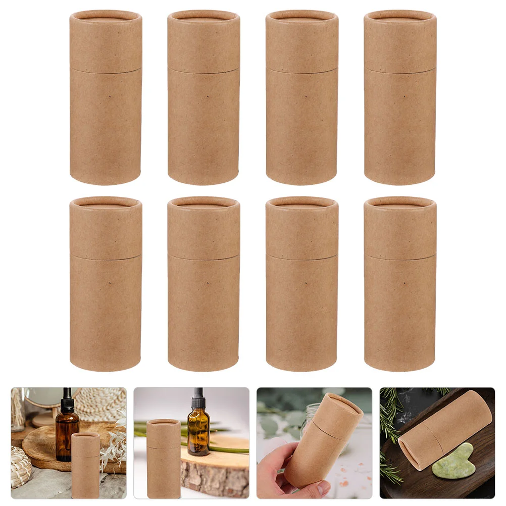 

Paper Box Gift Tube Kraft Boxes Packing Cardboard Cylinder Emptybottle Tubes Container Lid Oil Packaging Round Holder Essential
