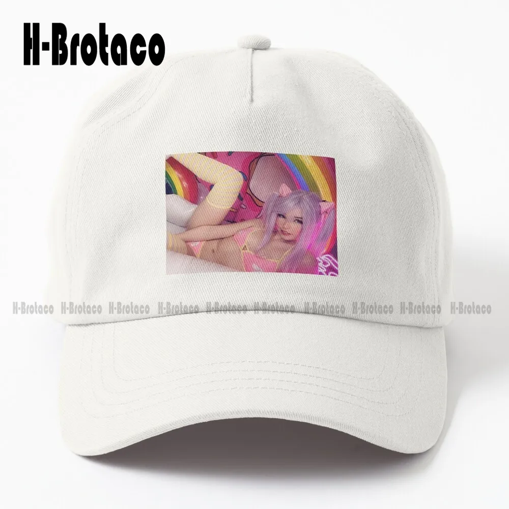 

Belle Delphine Dad Hat Trendy Hats Personalized Custom Unisex Adult Teen Youth Summer Baseball Cap Outdoor Sport Cap Denim Color