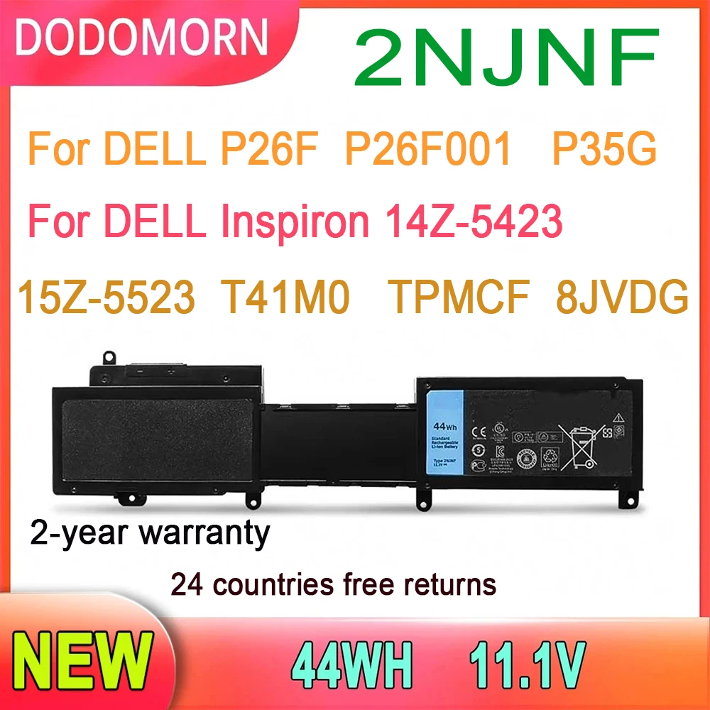 DODOMORN 2NJNF аккумулятор для ноутбука DELL P26F P26F001 P35G Inspiron 14Z-5423 15Z-5523 Высокое качество T41M0