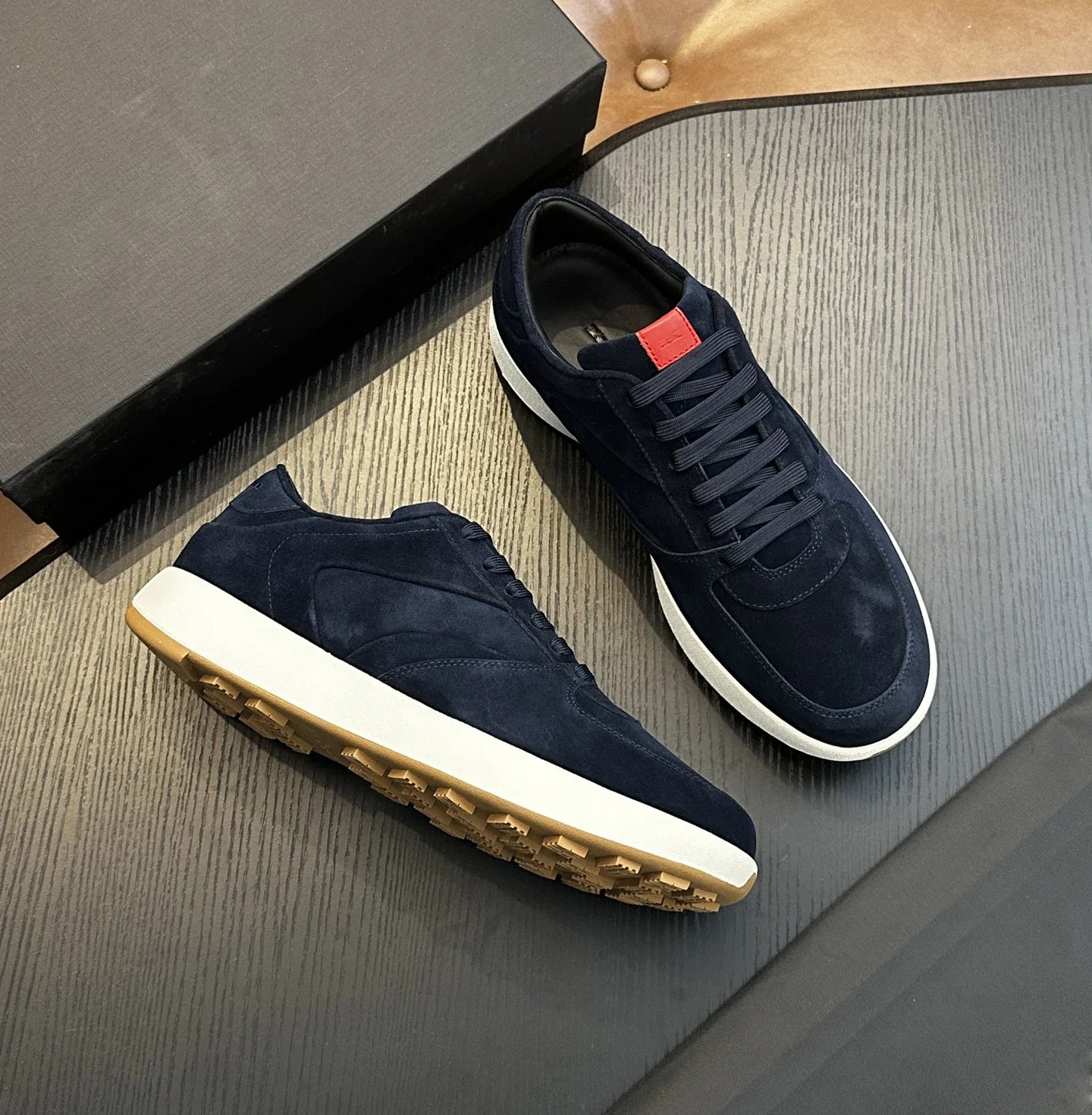 Фото BLSK CPRT обувь из воловьей кожи, замша, новинка 2024, модное качество, мужская обувь с завязками на веревке, европейские, большие размеры 39-46 №5