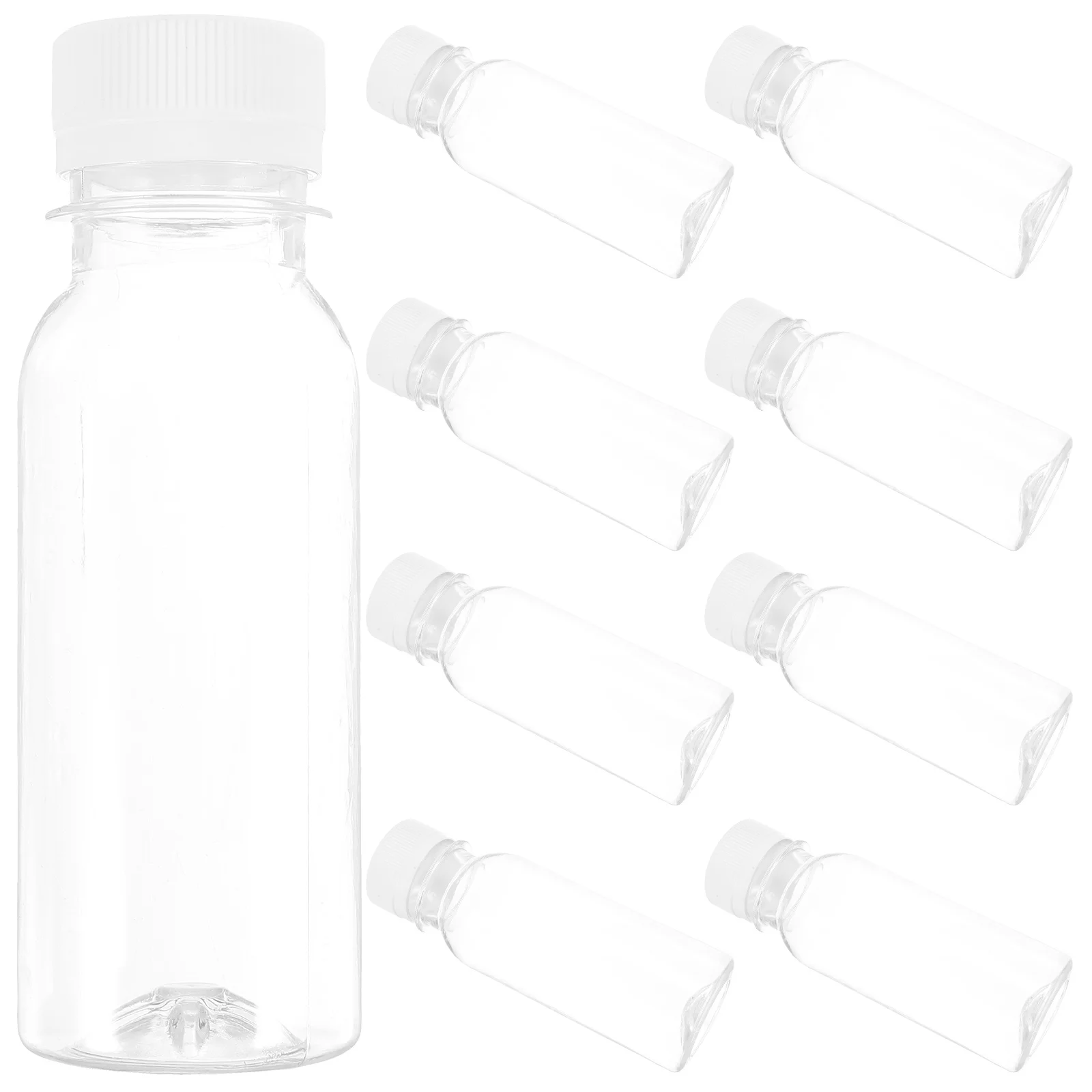 

10 Pcs Milk Bottle Refrigerator Multi-function Bottles Container Transparent Empty Daily Clear The Pet Travel Juice Household