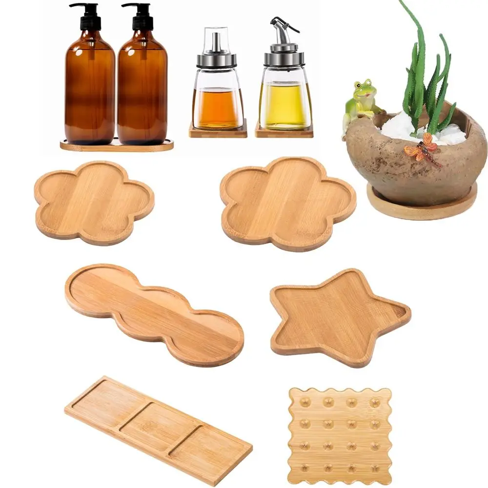 

Многофункциональный бамбуковый цветочный поднос, держатель для планшетов, простой диспенсер для мыла в ванную комнату, настольные бутылки, органайзер, лоток для хранения