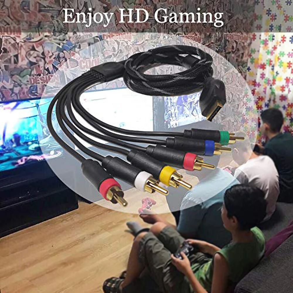 Компонентный аудио-видео кабель для PS2/ PS3/ PS3 Slim HD многослойный Композитный RCA Sony