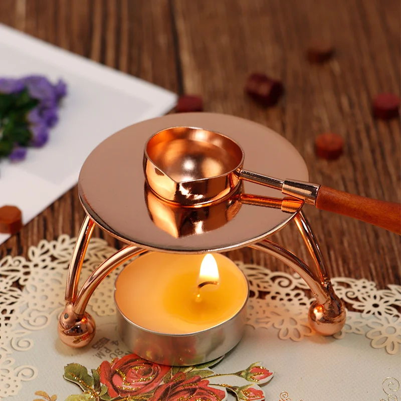 

Retro Lacquer Seal Wax Seal Holder Fire Paint Wax Melting Tool Fast Triangular Iron Frame Furnace Wax Melting Furnace