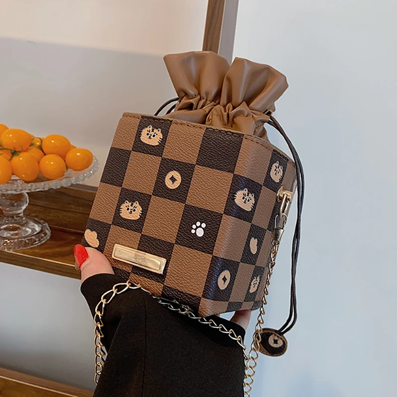 

Richme Checkerboard Bag Female Fashion 2022 Summer Mini Square Box Chains Crossbody Shoulder Bags Trendy Kawaii Bolso Mujer