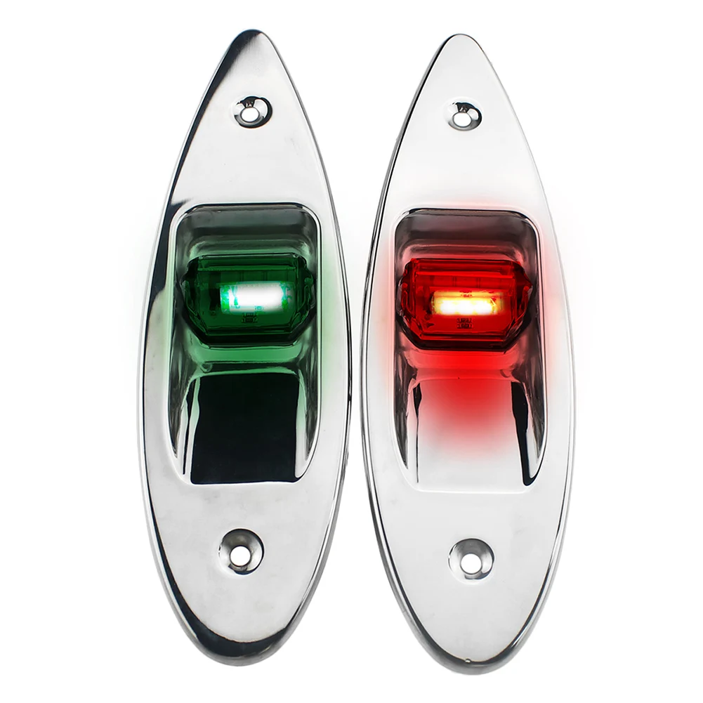 

Marine Boat Yacht LED Navigation Light Red Green Bow Stainless Steel Lights for Children Birthday Festival Present