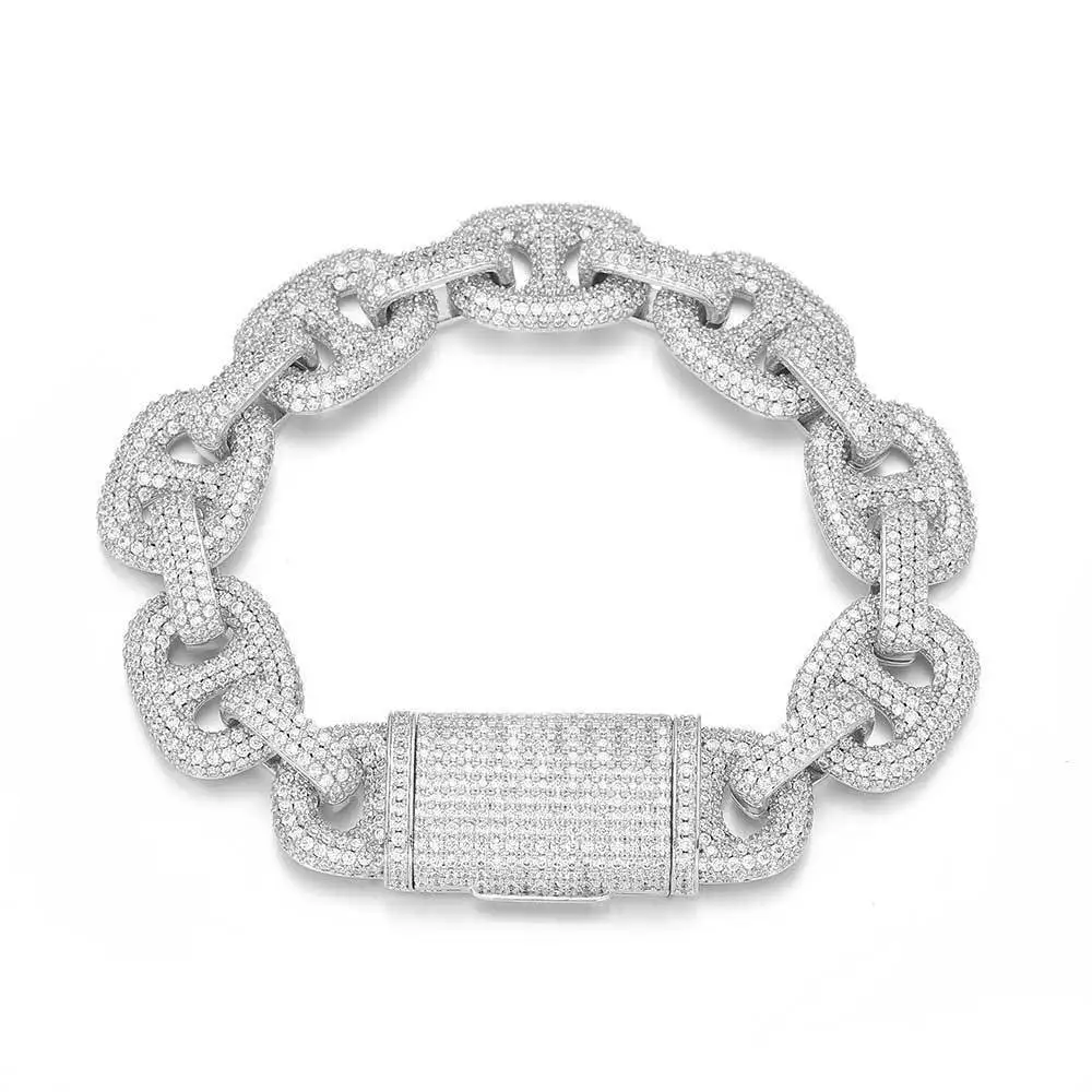 Мужской браслет из меди и золота 18 карат в стиле хип-хоп