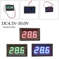 led digital voltmeter ammeter dc4 5v 30 0v voltage indicator panel meter for 6v 12v electromobile motorcycle car red blue green