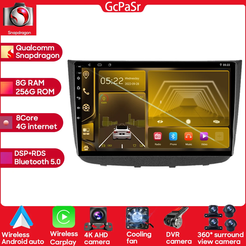 

For Chevrolet Malibu XL 2012 2013 2014 2015 Android 13 Car Radio Player 9 Inch Qualcomm Snapdragon 8 Core Bluetooth Rear Camera