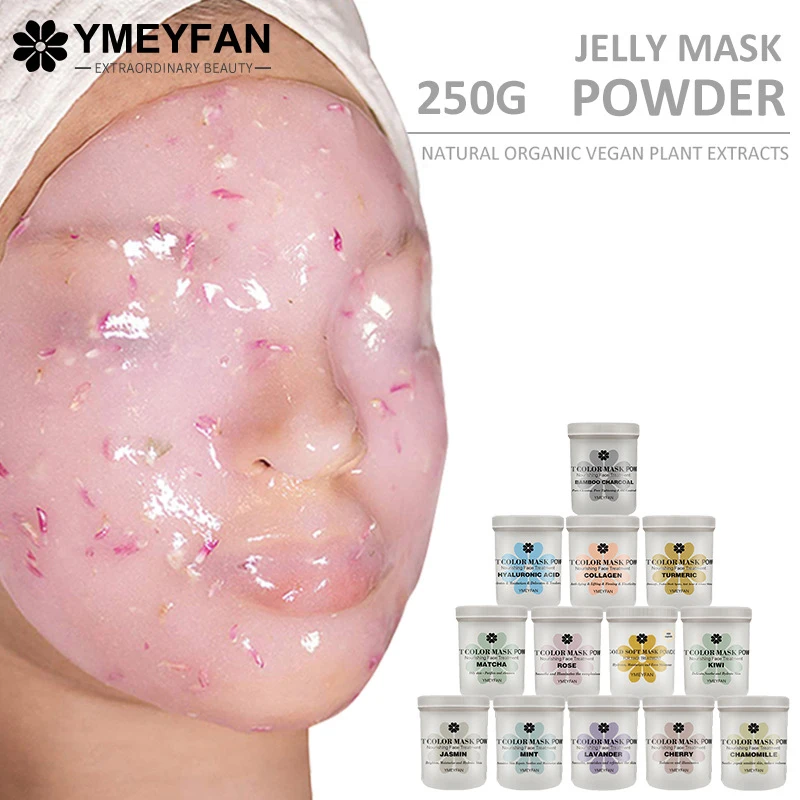 

Natural Soft Hydro Jelly Mask Powder Set Peel Off Rubber Facial Mask Jar SPA Whitening Rose Collagen Hyaluronic Acid Skin Care