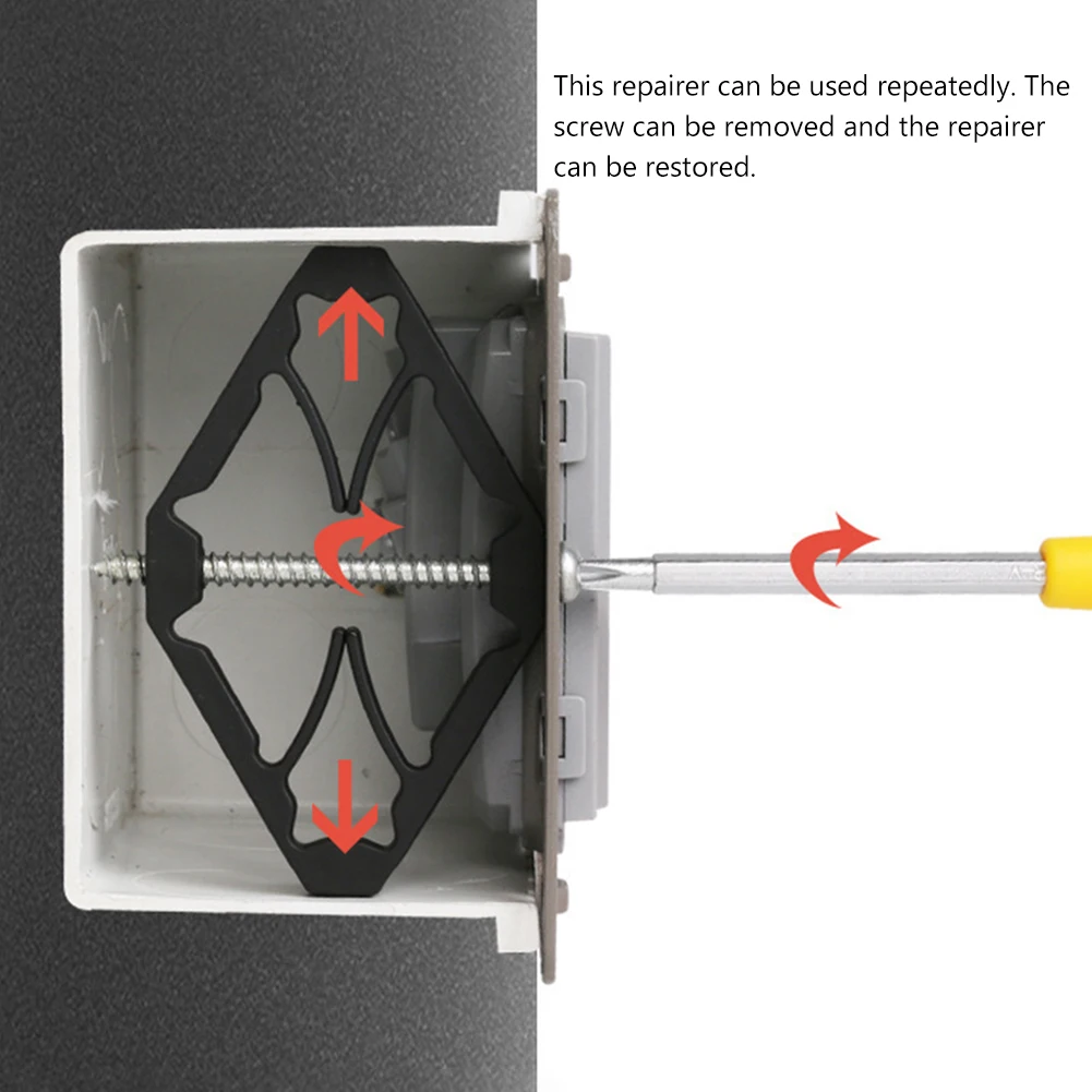 

10pcs Metal Wall Socket Bottom Box Repair Device Replacement Wall Switch Bottom Box Screw Fixed Support Rod Accessories