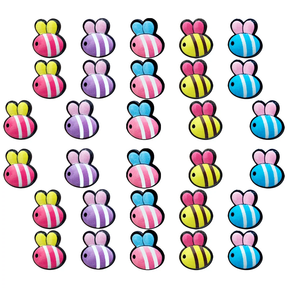 

30 Pcs Supplies Daily Use Pushpins Multi-function Thumbtacks Resin Animals Office Desk Accessories Small Bee Shaped