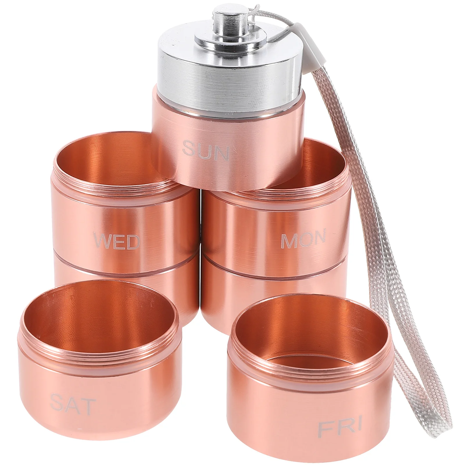 

Daily Necessities Multi-grid Medicine Case Use Organizer Travel Kit Wear-resistant Aluminum Alloy Metal