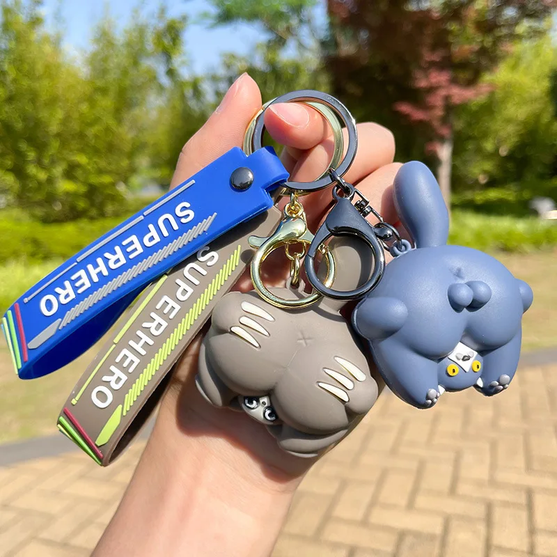 Новые милые Брелоки для ключей с котом Мультяшные Коты задница брелок женщин