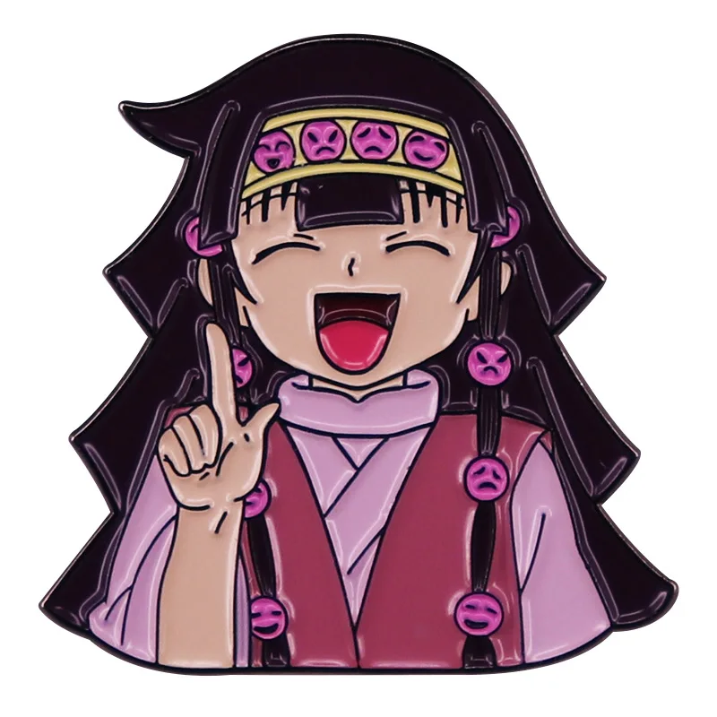 

Anime HUNTER×HUNTER Aruka Zorudikku Alluka Zoldyck Metal Enamel Clothes Hat Bag Coats Lapel Badge Brooch Pin