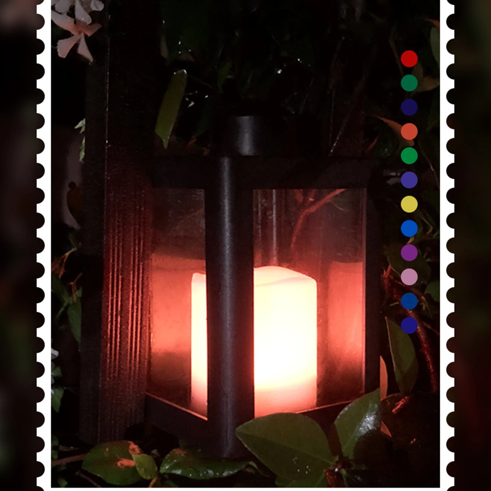 

Candle Holder Hollow Lanterns Light Flameless Candle Lantern Lamp For Patio Garden Decorative Battery 12 Colors Manual Changing