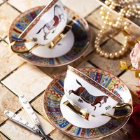 home decoration coffe cups set ceramic mug porcelain teaware luxury bone china wedding drinkware gifts