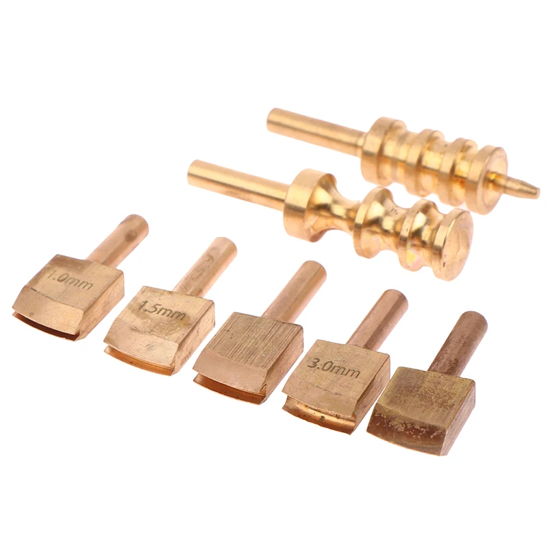 

Концевые наконечники для создания кожаных краев, аксессуары, латунная железная резьба M5 для электрической машины для сгибания, папка для за...