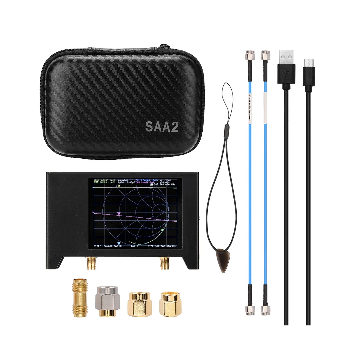 Векторный анализатор сети NanoVNA V2 SAA2 с сенсорным TFT экраном 2 8 дюйма антенны