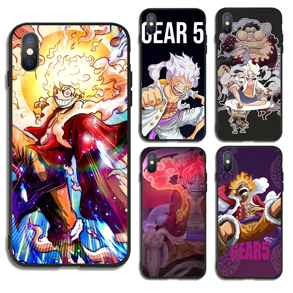

Anime One Piece Luffy Gear 5 Phone Case For IPhone 7 8 Plus 11 12 13 Pro Max Four Emperors Phone Cover Back Shell Kids Toys Gift