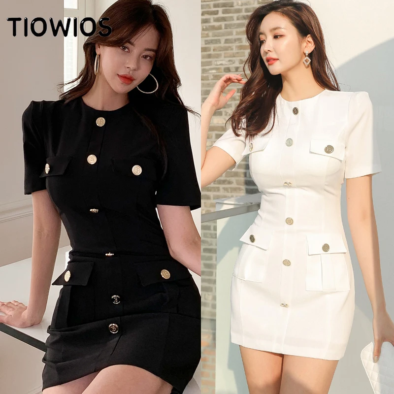 

Женское летнее платье с коротким рукавом и сумочкой в Корейском стиле