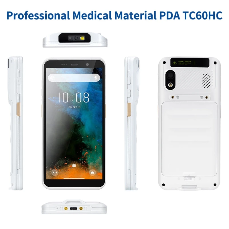 Фото Профессиональный медицинский материал КПК Google NFC 8 ядер 6,0 дюймов Android14 Ручной сканер штрих-кода 1D/2D сборщик данных с WIFI 4G TC60HC №3