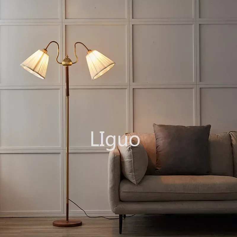 Винтажная Классическая Напольная Лампа в скандинавском стиле средней древности