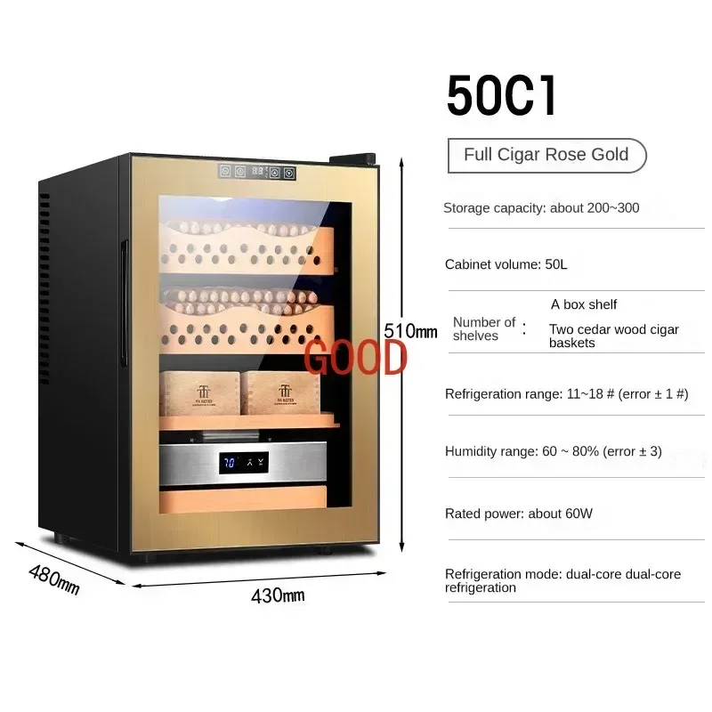 50C1 Интеллектуальный шкаф для сигар большой емкости с постоянной температурой и влажностью, кедровый шкаф для небольшого дома, встроенный винный шкаф (art.: 3920ced9cd6fd) - 3920ced9cd6fd