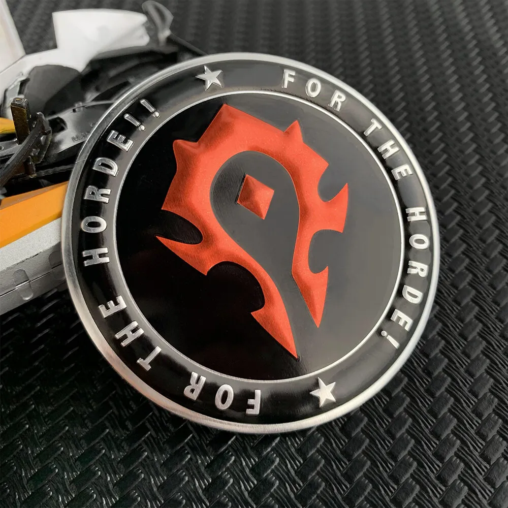 

3D алюминиевые наклейки World of Warcraft Alliance для мотоциклов Alliance Horde WOW, значок для автомобильных мотоциклов, наклейки