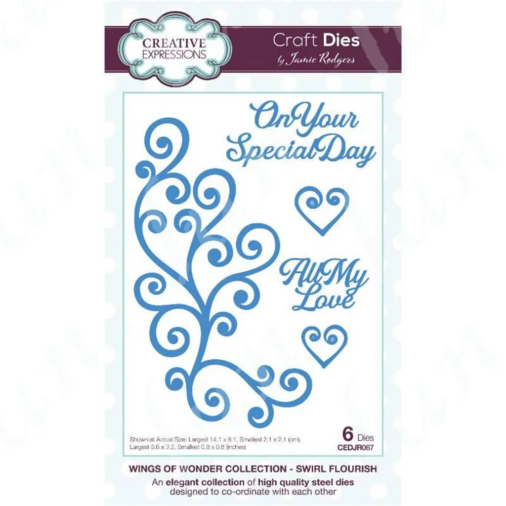 

Swirl Flourish Craft Metal Cutting Dies for Diy Scrapbooking Album Paper Card Embossed Template Stencil Cut Dies Molds Supplies