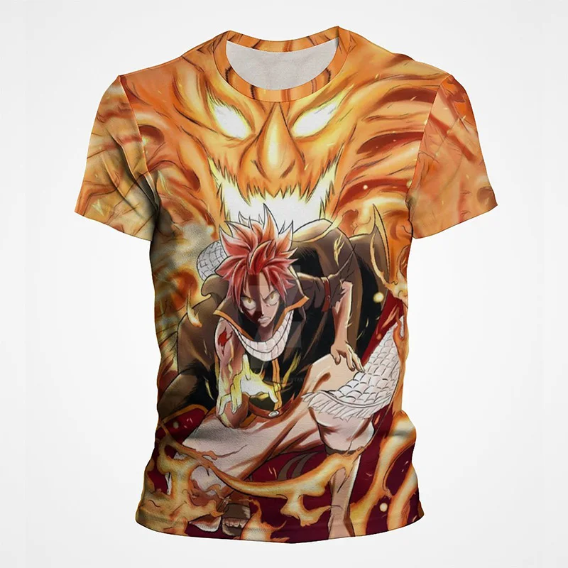 

3D Fairy Tail Printed Pop Hipster T Shirt Kids Fashion Streetwear Tee Shirts Youth Manga Graphic T-shirt Women Oversized Tees
