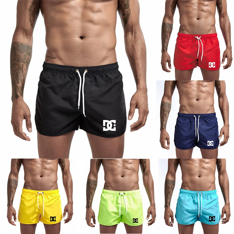 

Men's Brand Print Swim Shorts Summer Colorful Swimwear Man Swimsuit Swimming Trunks Sexy Beach Shorts Surf Board Male Pants