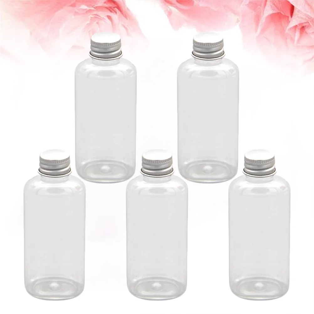 

10pcs Empty Travel Bottles with Metal Scew Caps Portable Refillable Makeup Containers for Lotion Shampoo 200ml ( Essentials