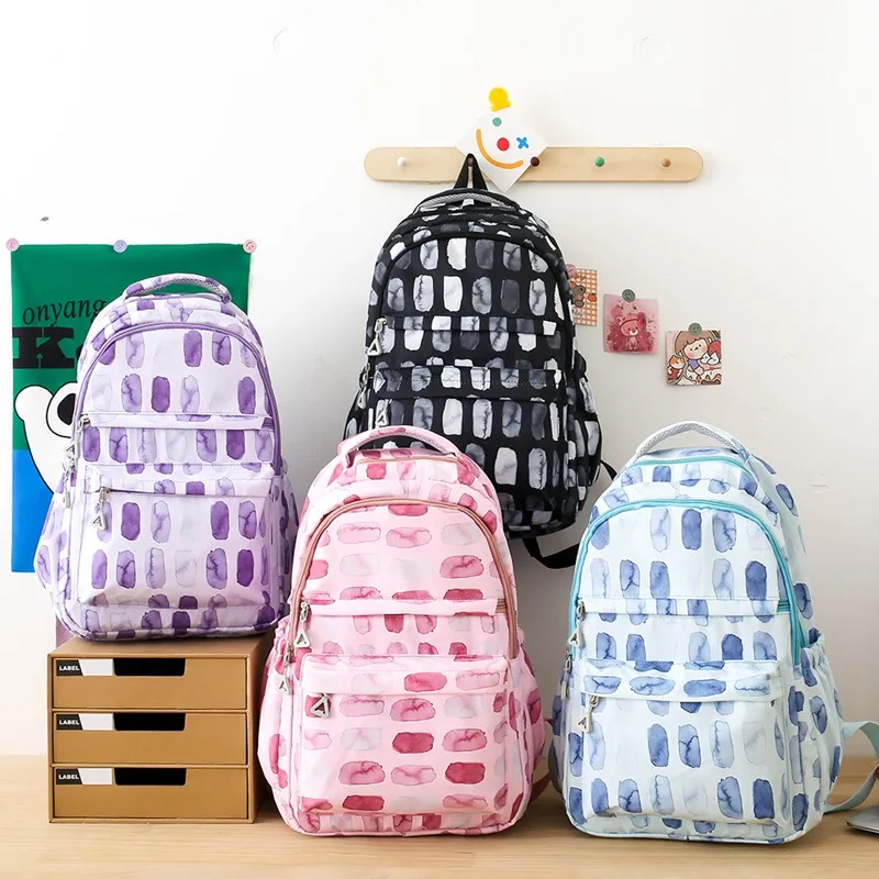 

Nylon Waterproof Women Backpack Large Capacity School Bag For Girls Trendy Print Student Travel Backpacks Casual Bookbags 2023