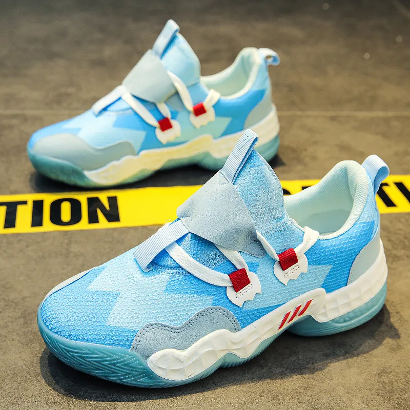 Fashion Mesh Breathable Men's Basketball Shoes Comfortable Non-slip Training Shoes Men Wear-resisting  Mens Casual Sports Shoes