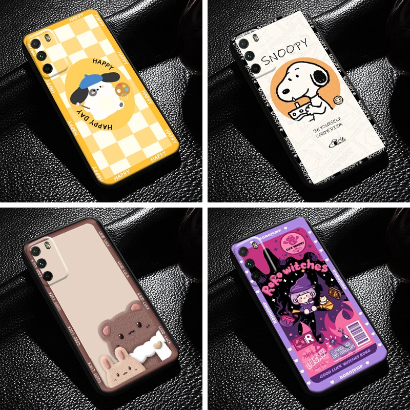 

Cute Cartoon Bear For Xiaomi Poco M3 M3 Pro 5G X3 PRO NFC X3 GT F3 GT Phone Case Liquid Silicon Back Silicone Cover Carcasa