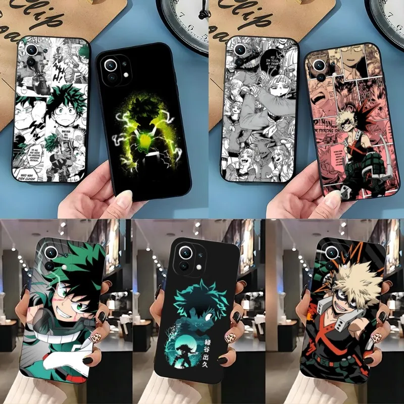 

My Hero Academia Phone Case For Xiaomi 12 12Pro 11 11i 11T 11X 10 10i 10S 9 9T Pro Youth Ulltra MIX4 CIVI Funda Black Solt Coque