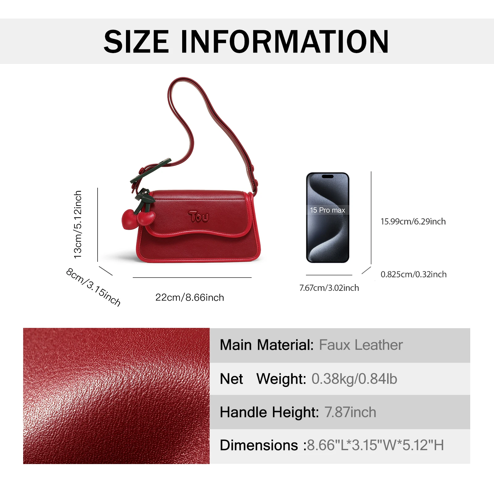 TOUTOU оригинальная маленькая квадратная сумка Cherry для женщин рождественский