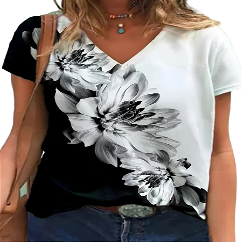 Women's fashion T-shirt summer short sleeved casual top Butterfly High Street T-shirt oversized size clothing loose T-shirt