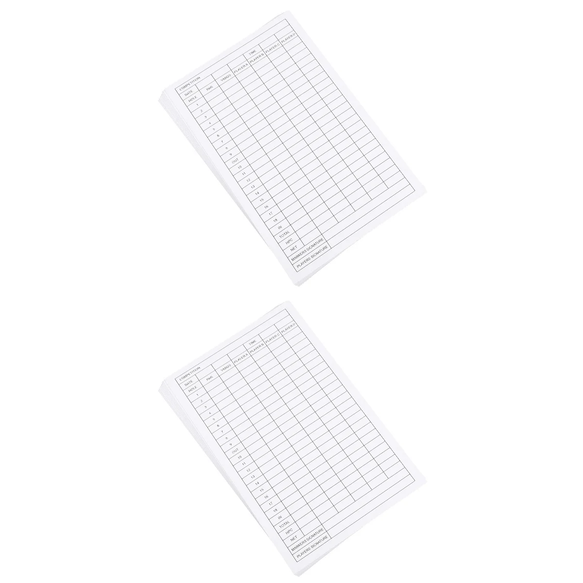 

24 PCS Coated Paper Scorecard Outdoor Player Sports Score Record Use Tool