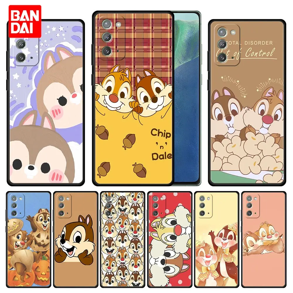 

Cover Case for Samsung Galaxy Note 20 10 9 8 S21 S20 FE Plus Ultra Lite 4G 5G Shell Bag Soft Luxury Funda Disney Chip And Dale