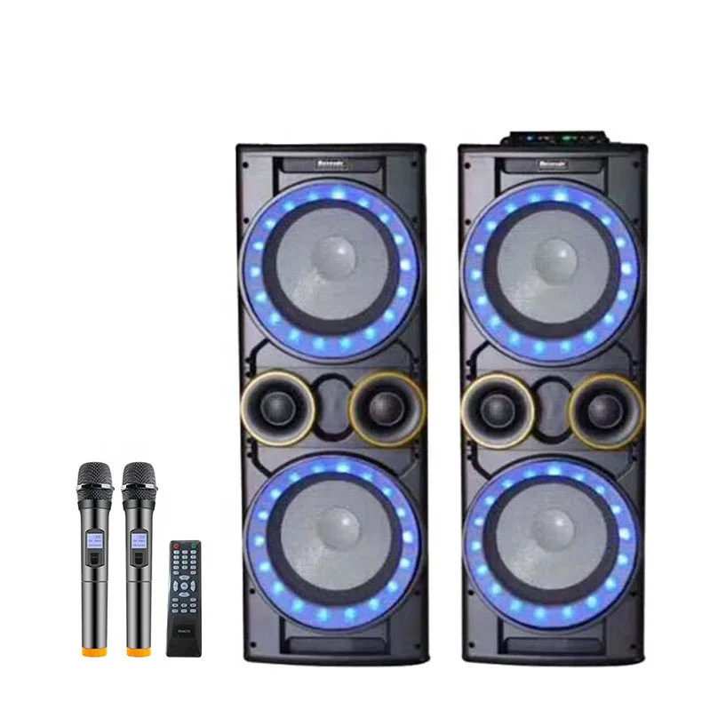 

LEISOUND double 12 inch powered amplifier subwoofer dj sound professional audio with fm bt usb