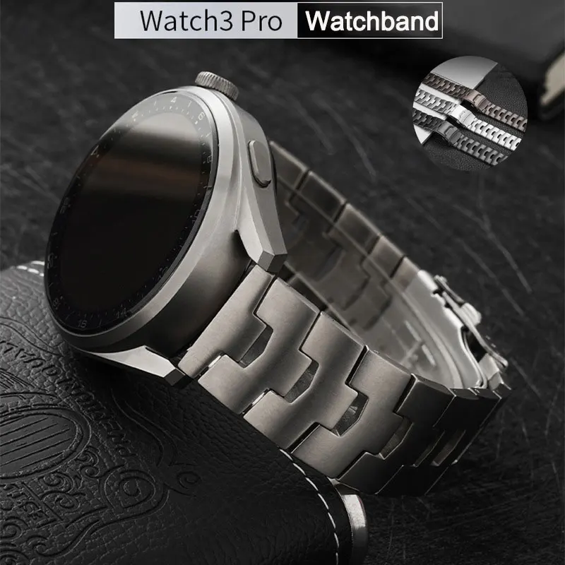 Universal Titanium Metal Strap 22mm for Samsung Watch 3 45mm S3 Watch Band for Huawei GT2 GT3 Pro 46mm Luxury Business Bracelet