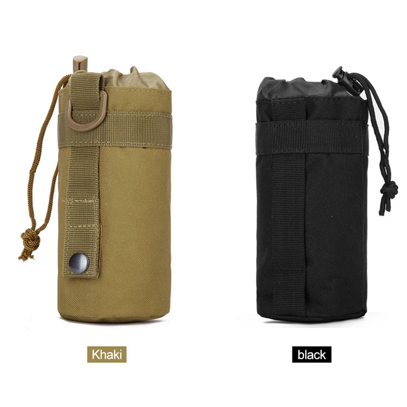 

Water Bottle Bag Military Outdoor Camping Hiking Drawstring Water Bottle Holder Multifunction Bottle Pouch Hydration Backpack