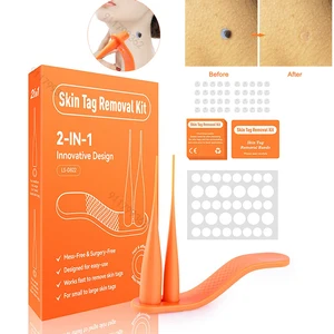2IN1 Skin Tag Remover Patch Alcohol Pad Rubber Band Facial Care Mole Wart Tool Mole Wart Tool Beauty